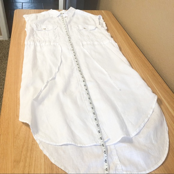 Linen Dress Free People Meet Me Halfway Linen Shirt Dress - Picture 14 of 16